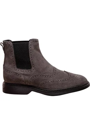 Hogan Buty, Mężczyzna, Szary, 44 EU, Skóra, Botki New Road