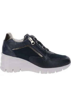 Nero Giardini Buty, Kobieta, Niebieski, 39 EU, Skóra, Skórzane Sneakersy