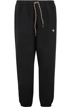 MARCELO BURLON Spodnie, Mężczyzna, Czarny, L, Bawełna, Bawełniane spodnie dresowe z logo