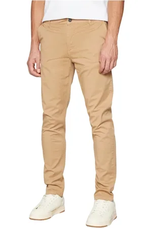 Lyle & Scott Spodnie, Mężczyzna, Beżowy, W33, Bawełna, Spodnie Zapinane na Zamek i Guzik
