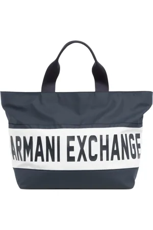 Armani Exchange Torebki, Mężczyzna, Niebieski, ONE SIZE, Torebka w wielokolorowe wzory z regulowanym paskiem
