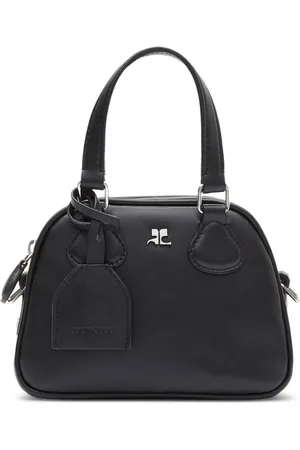Courrèges Torebki, Kobieta, Czarny, ONE SIZE, Skóra, Skórzana torba typu tote