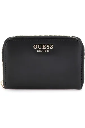 Guess Akcesoria, Kobieta, Czarny, ONE SIZE, Mały portfel zapinany na zamek Laurel
