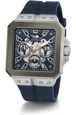 Guess Akcesoria, Mężczyzna, Wielobarwność, ONE SIZE, Multifunction Watch Skeleton Leo Blue