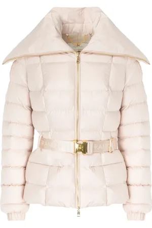 Elisabetta Franchi Kurtki, Kobieta, Różowy, L, Nylon, Nylonowa kurtka puchowa