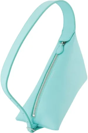Courrèges Torebki, Kobieta, Niebieski, ONE SIZE, Skóra, Skórzana torebka typu hobo Baby Shark
