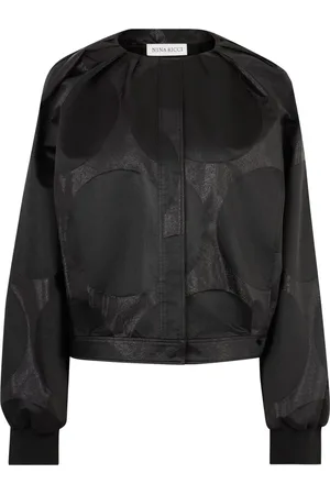 Nina Ricci Kurtki, Kobieta, Czarny, 4XL, Bomberka Lurex w kropki