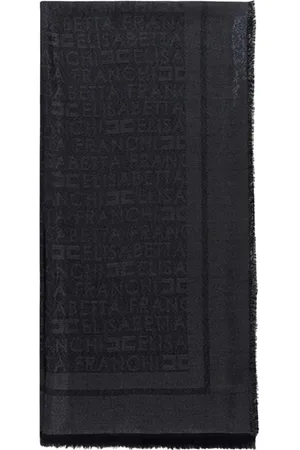 Elisabetta Franchi Akcesoria, Kobieta, Czarny, ONE SIZE, Poliester, Paszmina z lureksem