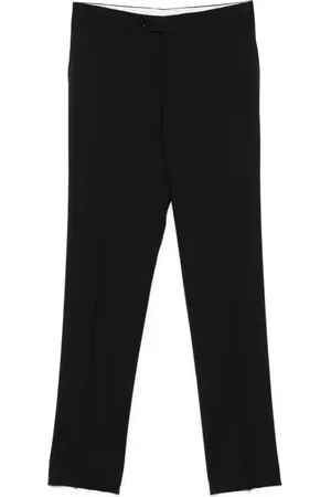 CANALI Spodnie, Mężczyzna, Czarny, 3XL, Wełna, Spodnie Zapinane na Guziki