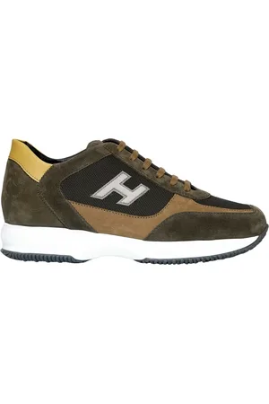 Hogan Buty, Mężczyzna, Zielony, 43 EU, Zamsz, Interaktywne Sneakersy