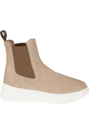 Hogan Buty, Kobieta, brązowy, 40 EU, Zamsz, Beżowe wsuwane sneakersy z zamszu