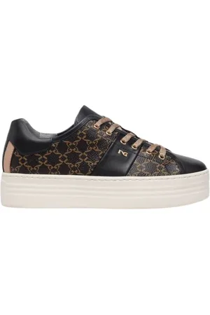 Nero Giardini Buty, Kobieta, Czarny, 37 EU, Skóra, Stylowe sneakersy damskie