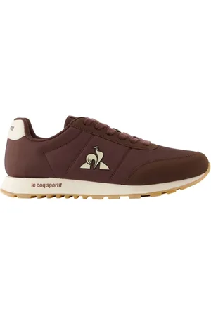 Le Coq Sportif Buty, Mężczyzna, brązowy, 44 EU, Brązowe Casualowe Tenisówki z 2cm Podeszwą z Gumy
