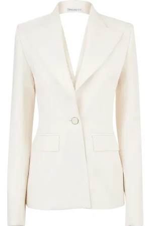Nina Ricci Kurtki, Kobieta, Biały, XS, Żakiet z Odkrytymi, Drapowanymi Plecami