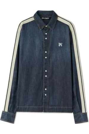 Palm Angels Koszule, Mężczyzna, Niebieski, M, Denim, Stylowa koszula wierzchnia z denimu