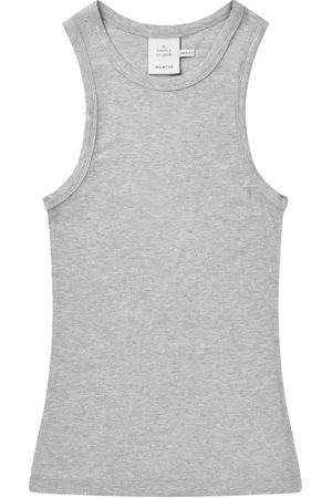 Munthe Koszulki, Kobieta, Szary, 2XL, Bawełna, Top bez rękawów