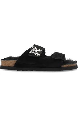 Palm Angels Buty, Mężczyzna, Czarny, 43 EU, Skóra, Wygodne Klapki