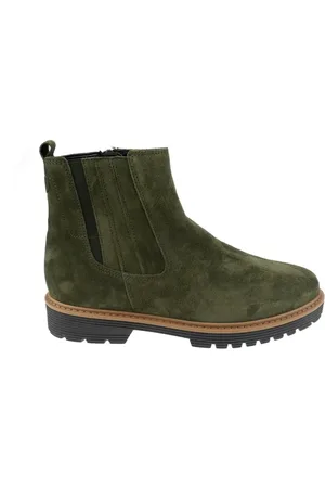 Gabor Buty, Kobieta, Zielony, 36 EU, Zamsz, Eleganckie botki zamszowe do kostki
