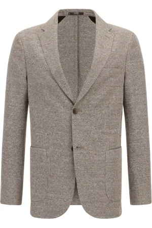 Boggi Milano Kurtki, Mężczyzna, Beżowy, 2XL, Bawełna, B-Jersey Lniana i Bawełniana Marynarka