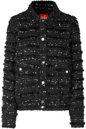 Crās Kurtki, Kobieta, Czarny, L, Tweed, Marais Bomber Jacket