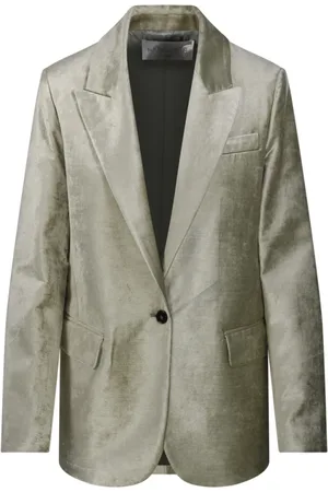 FORTE FORTE Kurtki, Kobieta, Beżowy, S, Bawełna, Salvia Stretch Jacket