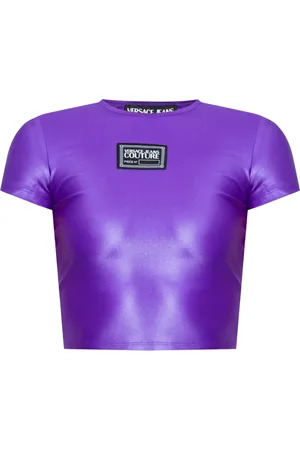 VERSACE Bluzki, Kobieta, Fioletowy, S, Krótki top