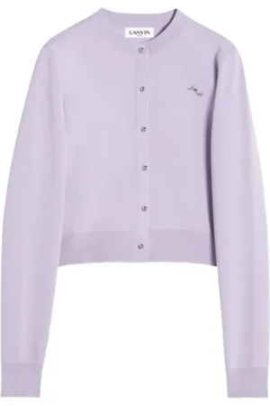 Lanvin Swetry, Kobieta, Fioletowy, L, Stylowy Męski Gilet
