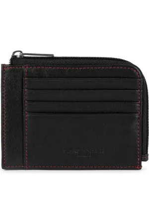 Lancaster Akcesoria, unisex, Czarny, ONE SIZE, Vintage Soft Zip Portfel na Karty - Czarny/Czerwony
