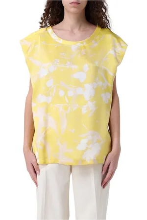 Fabiana Filippi Koszulki, Kobieta, Żółty, S, Casual Bawełniany T-shirt dla Mężczyzn
