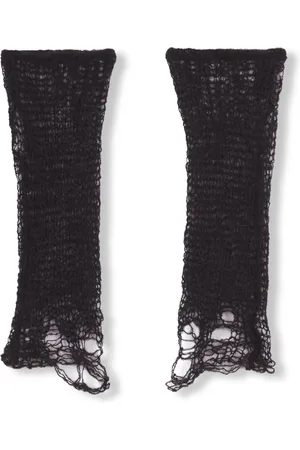 Cortana Akcesoria, unisex, Czarny, ONE SIZE, Krótkie Rękawiczki z Otwartą Dzianiną