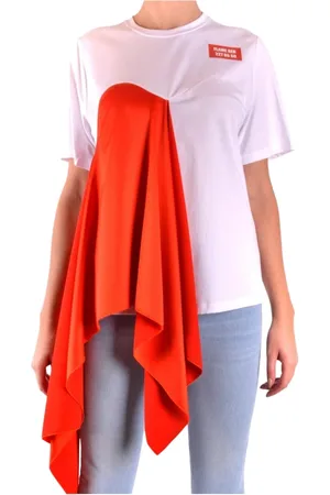 Msgm Koszulki, Kobieta, Biały, S, T-Shirt