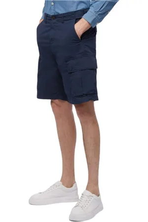 Brooks Brothers Szorty, Mężczyzna, Niebieski, W42, Bawełna, Granatowe szorty cargo ze streczowej bawełny