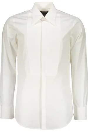 Dsquared2 Koszule, Mężczyzna, Biały, L, Bawełna, Bawełniana koszula z kołnierzykiem spread