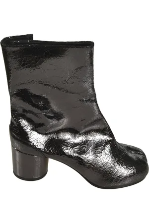 Maison Margiela Buty, Kobieta, Czarny, 36 EU, Skóra, Botki Tabi z wysoką cholewką