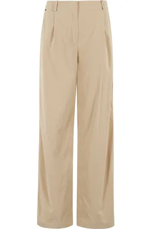 K-Way Spodnie, Kobieta, Beżowy, M, Nylon, Nylon Wide Leg Pants