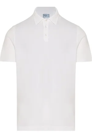FEDELI Koszulki, Mężczyzna, Biały, XL, Bawełna, Bawełniana koszulka polo Slim Fit