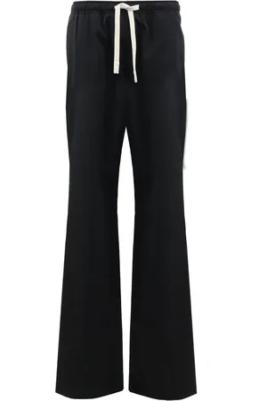 Palm Angels Spodnie, Mężczyzna, Czarny, L, Wełna, Monogram Travel Pants