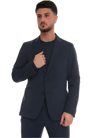 HUGO BOSS Kurtki, Mężczyzna, Niebieski, M, Marynarka Slim-Fit Deconstructed