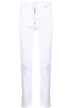 Dsquared2 Spodnie, Mężczyzna, Biały, M, Spodnie Cool Guy Slim-fit