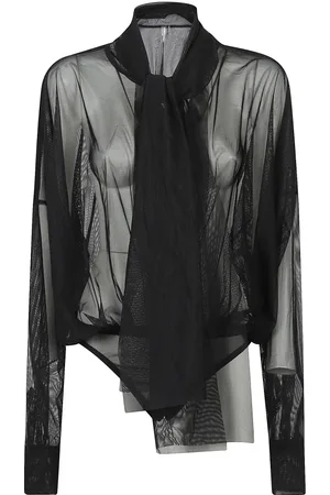 Norma Kamali Koszulki, Kobieta, Czarny, XS, Oversized Bodysuit Shirt