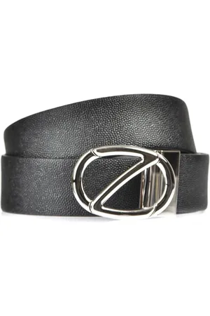Ermenegildo Zegna Akcesoria, Mężczyzna, Czarny, 95 CM, Skóra, Czarny skórzany portfel
