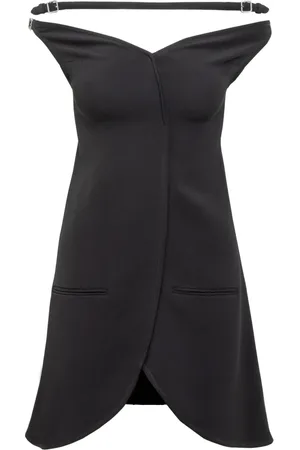 Courrèges Sukienki, Kobieta, Czarny, S, Ellipse Mini Dress