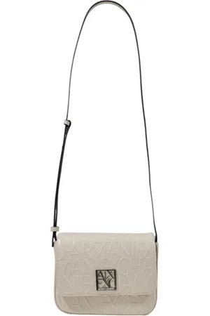 Armani Exchange Torebki, Kobieta, Beżowy, ONE SIZE, Elegancka Prosta Torba na Ramię z Zapięciem na Magnes