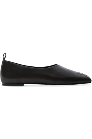 Courrèges Buty, Kobieta, Czarny, 36 EU, Skóra, Haftowane czarne mokasyny Heritage
