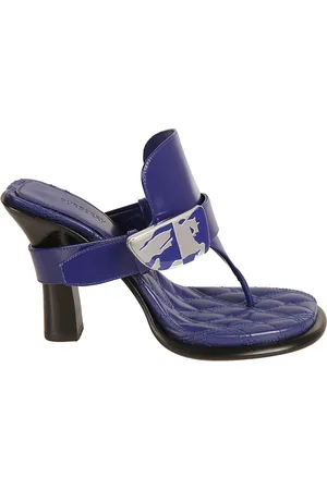 Burberry Buty, Kobieta, Niebieski, 37 EU, Skóra, Skórzane sandały Bay