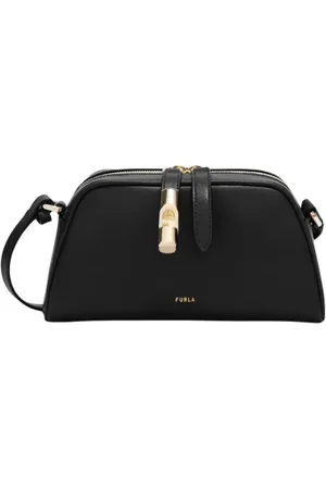 Furla Torebki, Kobieta, Czarny, ONE SIZE, Skóra, Skórzana torba na ramię z zamkiem