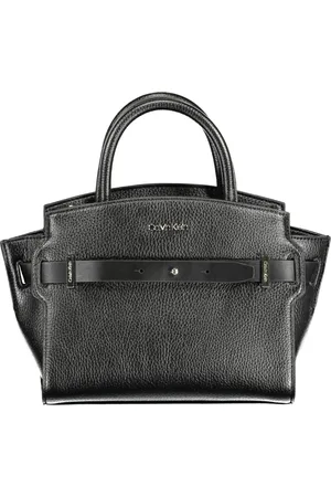 Calvin Klein Torebki, Kobieta, Czarny, ONE SIZE, Poliester, Czarna torebka z odpinanym paskiem
