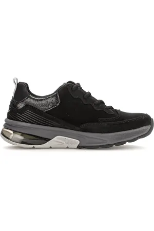 Gabor Buty, Kobieta, Czarny, 38 1/2 EU, Skóra, Rollingsoft Walking Sneakers