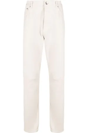 Brunello Cucinelli Jeansy, Mężczyzna, Beżowy, S, Bawełna, Proste Jeansyy