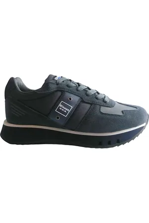 Blauer Buty, Mężczyzna, Niebieski, 44 EU, Skóra, Stylowe Granatowe Sneakersy